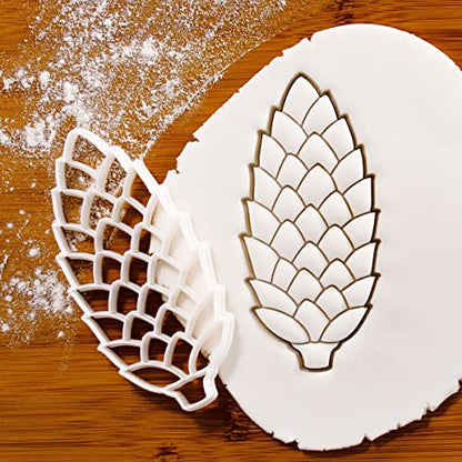 Set of 2 Pine Cone Cookie Cutters for Baking and Crafting