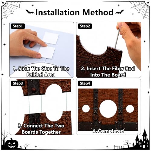 Brown Medieval Stockade Photo Prop Halloween Renaissance Backdrop