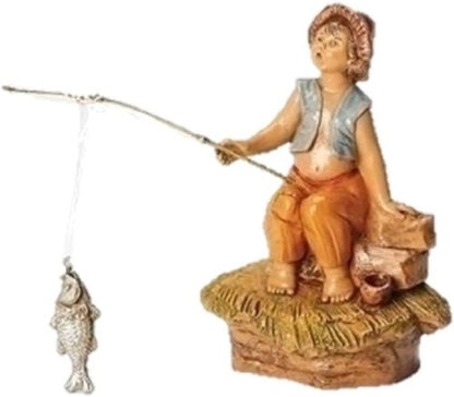 Fontanini Jada Fishing Boy Figurine - Charming Italian Nativity Village Decor | 5" Tall