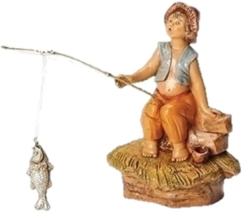 Fontanini Jada Fishing Boy Figurine - Charming Italian Nativity Village Decor | 5" Tall