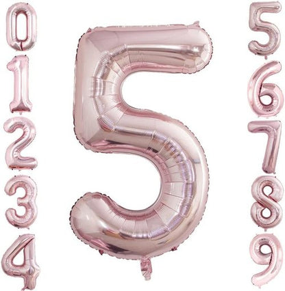 GOER 42-Inch Rose Gold Foil Number 5 Balloons - Perfect for 5th & 55th Birthday Celebrations