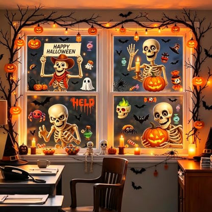 Halloween Window Clings - Removable Decals for Home Party Decor CF-589-590