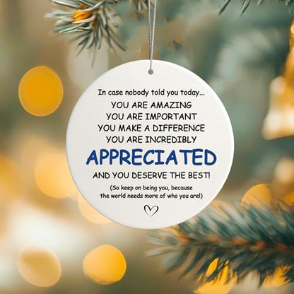 You Are Appreciated Nurse Teacher Retirement Ornament - Holiday Gift for Coworkers