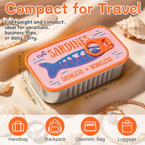 Sardines Jewelry Box Organizer with Fish-Shaped Holders for Rings and Necklaces