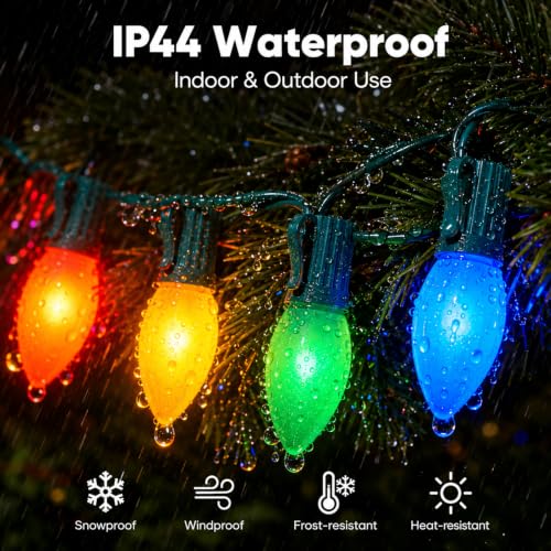 300FT Christmas C9 Light Strand with 300 Sockets, Cuttable Green Wire Reel, E17 Base - Holiday Decor