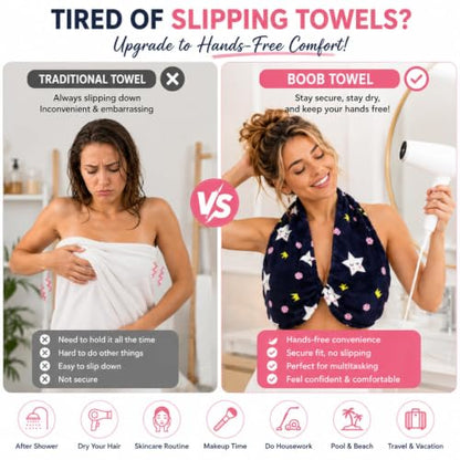Adjustable Hands-Free Pink Towel Sling for Women C-DD Variation