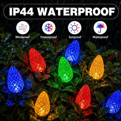 Multicolor Battery-Operated Christmas String Lights 16.4FT 100 LEDs with Timer