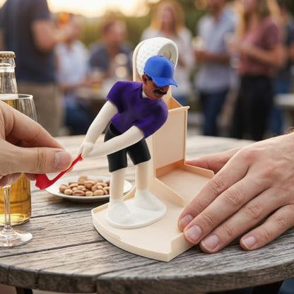 Golf Swing Beer Bottle Opener - Fun Novelty Gift for Men Husband Boyfriend Brown