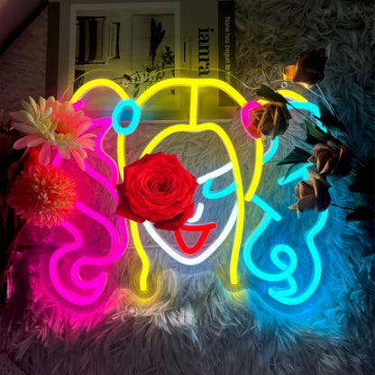 Joker Neon Sign LED Wall Art - USB Powered, Dimmable, 13.3x11 Inches