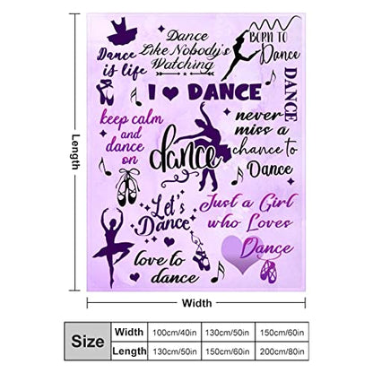 Dance Life Blanket for Adults 80x60 Flannel Throw for Sofa Couch Bed All Season - Color 1
