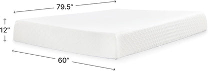 Signature Design by Ashley Chime 12" Memory Foam Mattress - Ultra Plush Contouring Support | Queen Size
