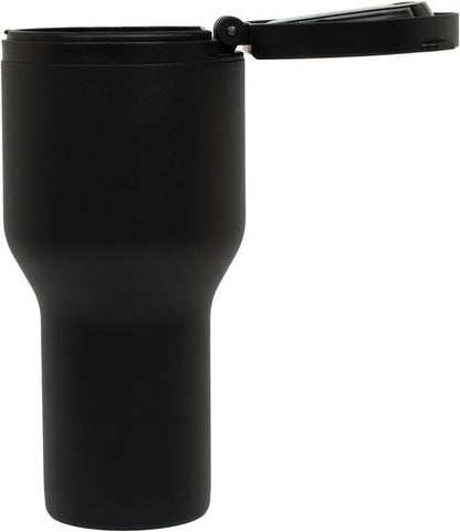 Insulated Travel Tumbler - 28oz Black Stainless Steel with Lid for Hot & Cold Beverages