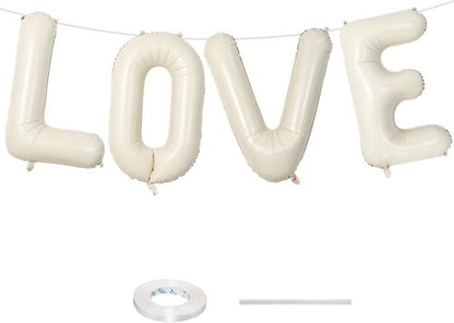 Love Balloons by [Brand Name] - 40 Inch Cream Number 1 Balloon for Wedding Anniversary Decor