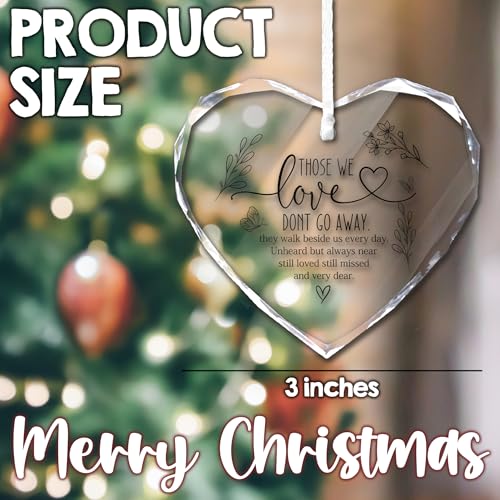 Heart-Shaped Memorial Ornament - Love & Remembrance Gift, 3-Inch Crystal Decoration