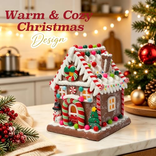 LED Gingerbread House Decorations - Indoor Christmas Village Display