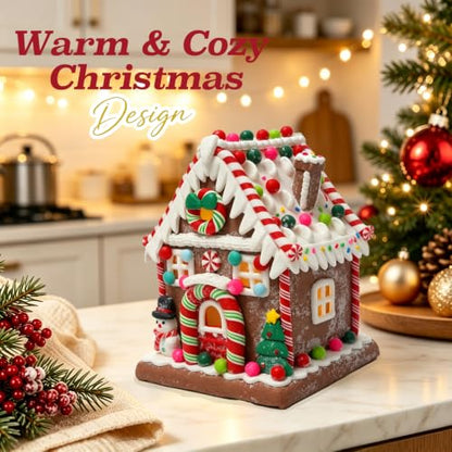 LED Gingerbread House Decorations - Indoor Christmas Village Display