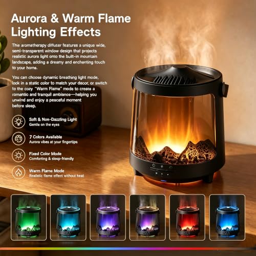 Black Jellyfish Mist Humidifier Diffuser with Aurora Night Light
