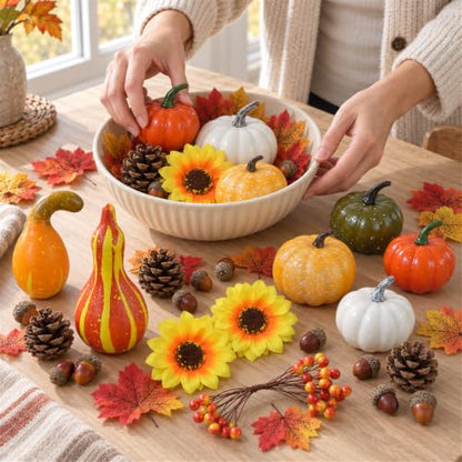 87PCS Fall Decorations Set for Home Autumn Halloween Thanksgiving