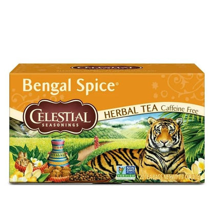 Celestial Seasonings Herbal Tea Bengal Spice 20 Count Pack of 4.