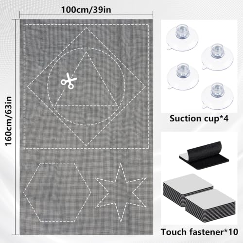 No Drill Solar Window Shade 80% UV Filtering PVC Cover for Home & Car