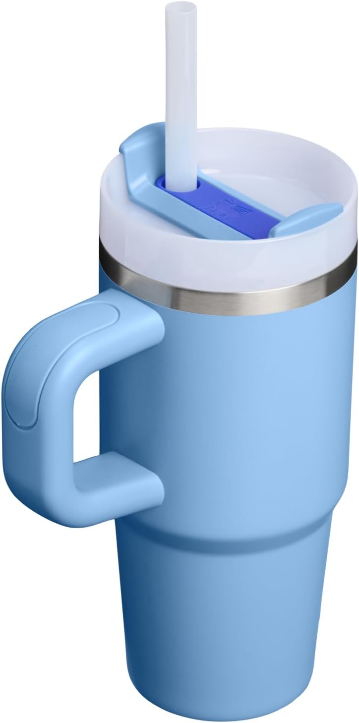 STANLEY Quencher H2.0 Tumbler - Insulated 14 oz Stainless Steel Cup with Handle & Straw | BPA-Free | Blue Sky