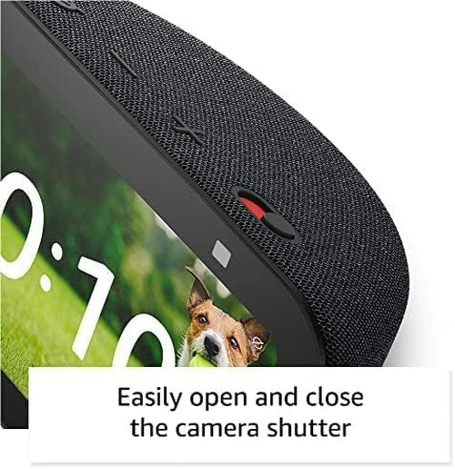 Echo Show 5 (newest model), Charcoal, bundle with Alexa Emergency Assist (monthly auto-renewal subscription)