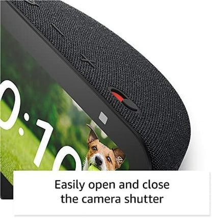 Echo Show 5 (newest model), Charcoal, bundle with Alexa Emergency Assist (monthly auto-renewal subscription)