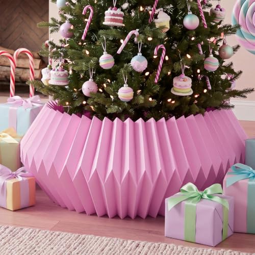 Pink Candyland Christmas Tree Collar - Honeycomb Cupcake Shape