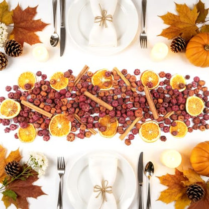 Mini Dried Pumpkin Pods Set with Orange Slices & Cinnamon Sticks Fall Decor