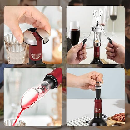 Beneno Corkscrew Wine Bottle Opener Gift Set Ingot Silver