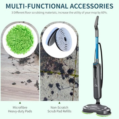 4-Pack Floor Scrub Brushes and Chenille Pads for Bissell Spinwave Mop 20393 2307