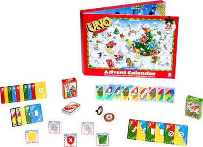 Mattel Games Advent Calendar for Kids and Families, 24 Days of Holiday Surprises