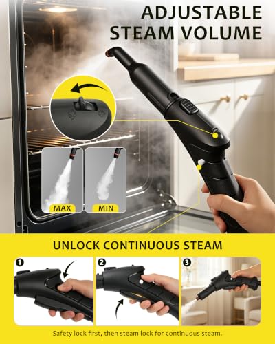 300°F Steam Cleaner for Home with 20 Accessories - White