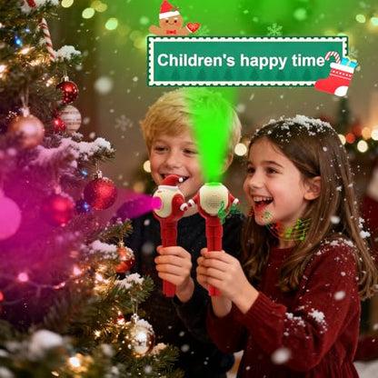 Kids Christmas Santa LED Flashlight with 8 Color Modes & Songs - Foldable Octopus Stand, Holiday Gift