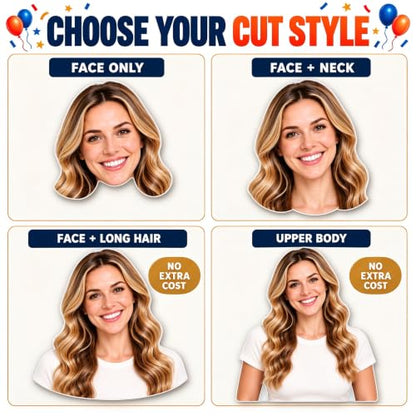 Personalized Face Cutout on a Stick - Custom Photo Prop for Events