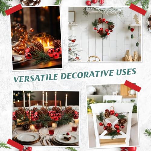 Christmas Candle Rings Set of 4 - Holiday Table Centerpiece Decor