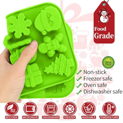 Christmas Candy Cane Mold with Dropper - Holiday Baking Silicone Molds, Red & Green - Variation: Christmas