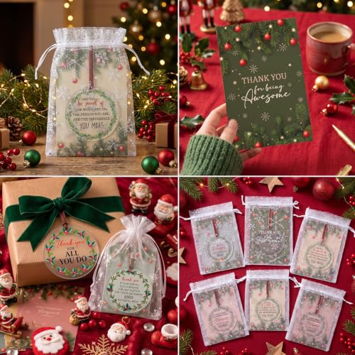 Christmas Appreciation Wreath Gifts Set - Coworkers 24 Pcs Holiday Decor