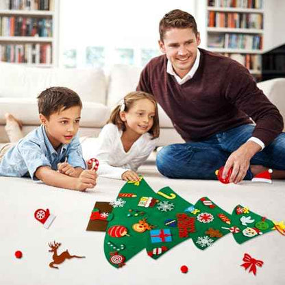 Advent Calendar 2025, Felt Christmas Tree for Kids Advent Calendar Countdown with 40 pcs DIY Xmas Tree Detachable Ornaments and String for Xmas Decorations Gift for Toddlers