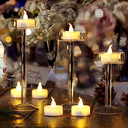 Nancia LED Flameless Tea Lights 12 Pack Warm White Battery Operated Candles