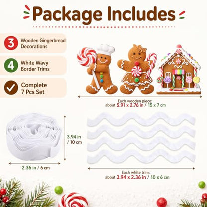 Christmas Gingerbread House Decor Kit for Kitchen & Holiday Display