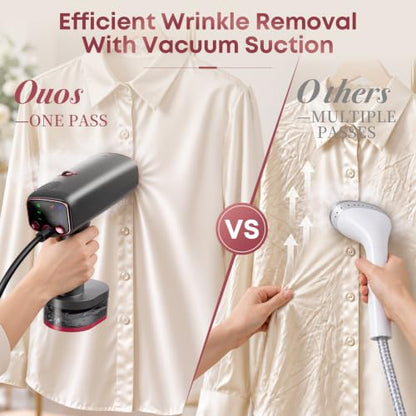 Handheld Garment Steamer with Vacuum Suction 6000Pa 3 Steam & Suction Levels