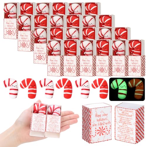 40 Sets Christmas Christian Luminous Candy Cane Party Favors - Holiday Gifts