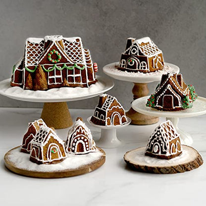 Nordic Ware Cozy Village Gingerbread House, 6 Cups, Silver