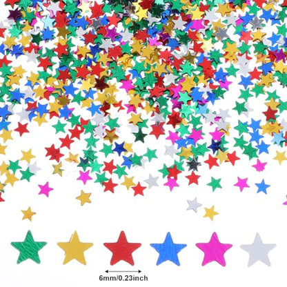30g Metallic Star Confetti - 6mm Party & Craft Glitter Sequins