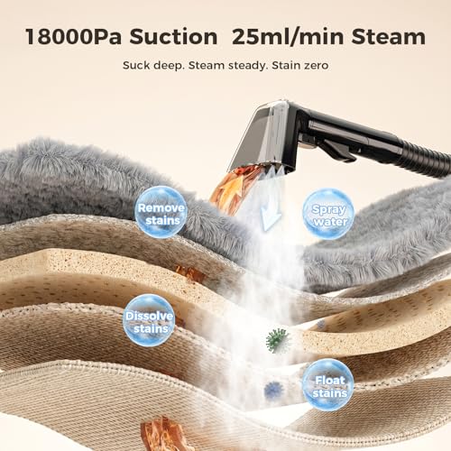 Portable Carpet and Upholstery Steam Cleaner with Multi-Tool Attachments