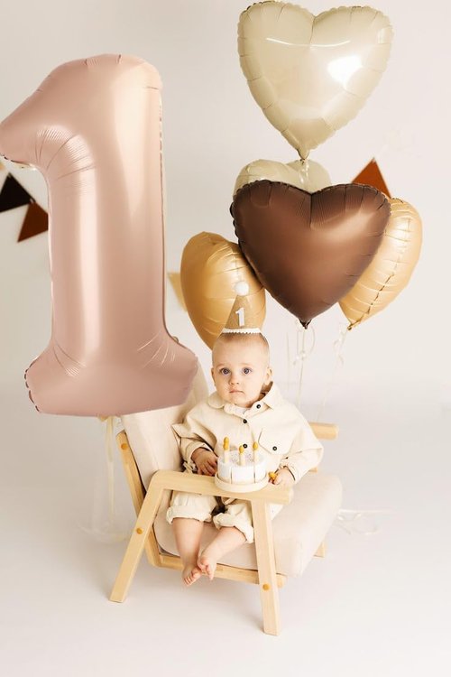 40 Inch Light Brown Number 7 Balloon | Perfect for Birthdays, Engagements, and Graduations