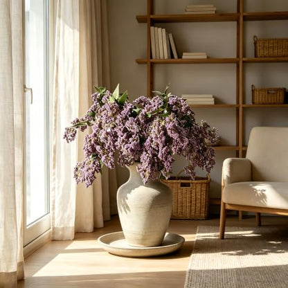 Purple Nandina Berry Spray 41 Inch Artificial Flower Stem for Vase - Set of 3
