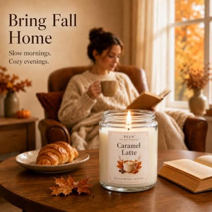 Cozy Fall Candle Set - 6 Scented Autumn Candles with Pumpkin Spice & Vanilla