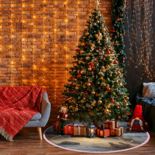 Christmas Tree Skirt 36 Inch Nativity Religious Holiday Decor